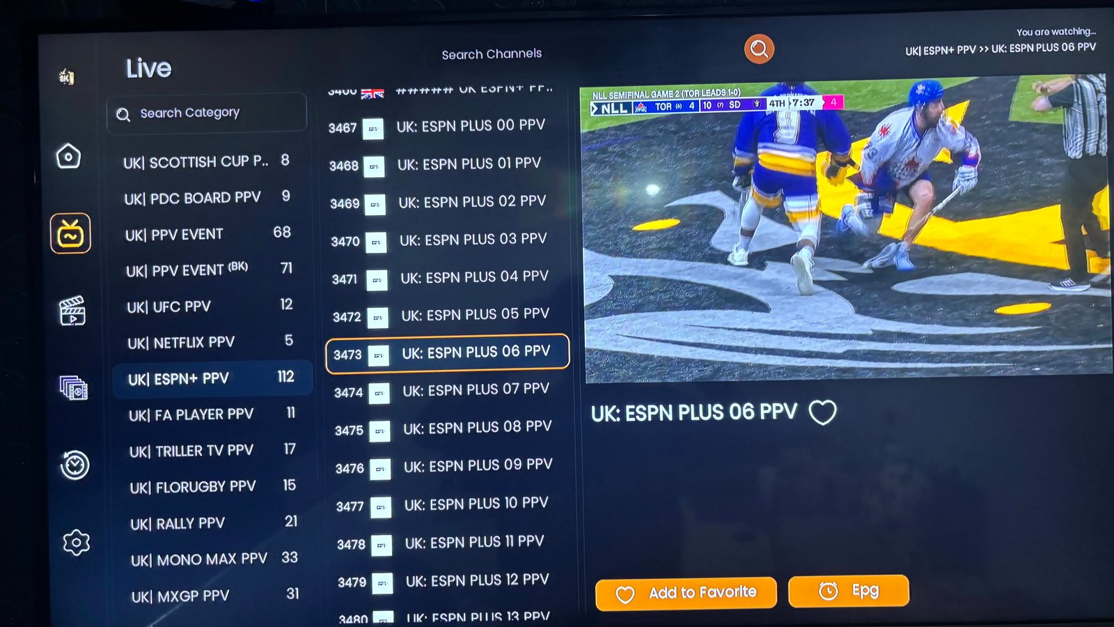 Subscription IPTV streaming quality comparison on multiple devices